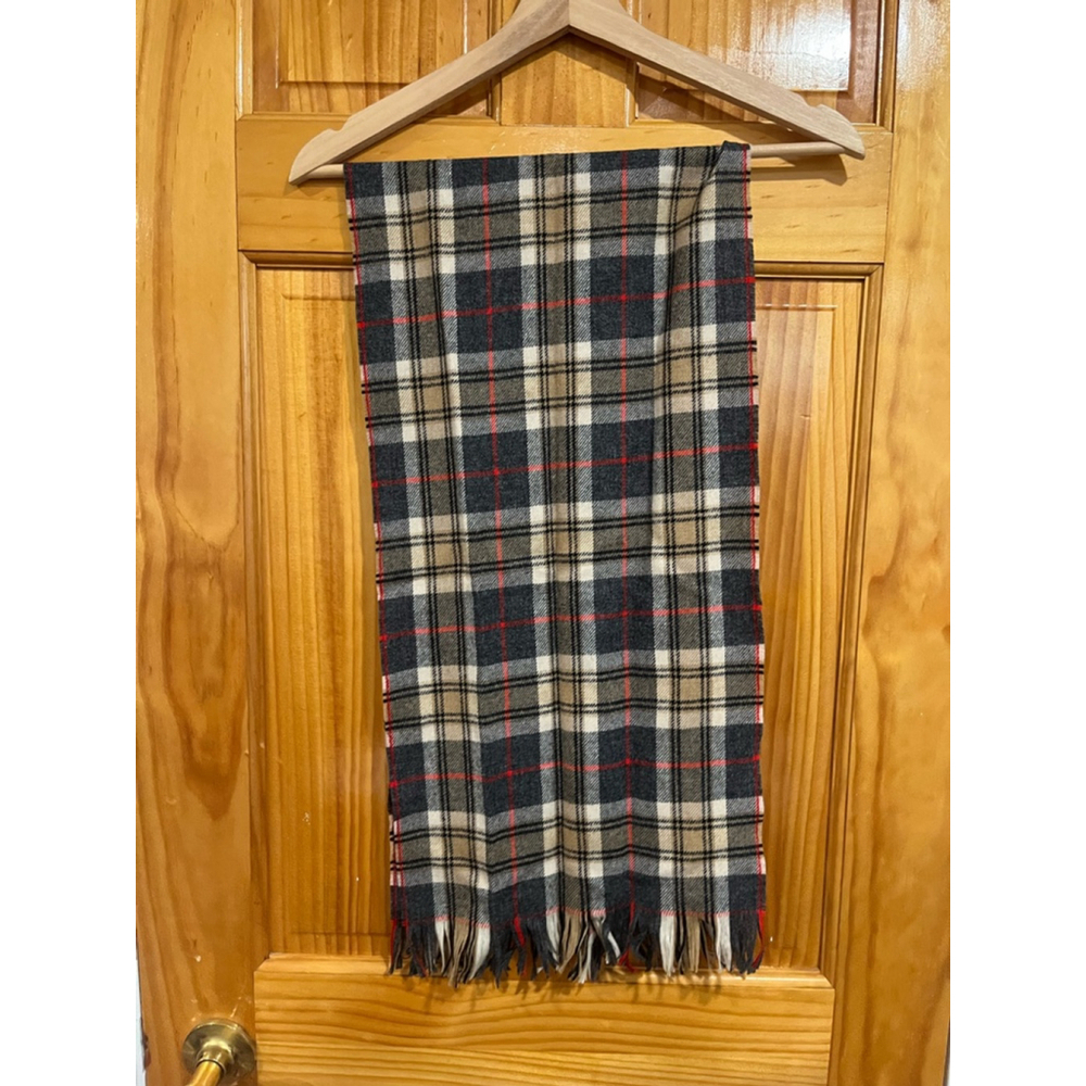Vintage Pendleton Pure Virgin Wool Made in USA Tartan Plaid Fringe Scarf - Picture 2 of 6